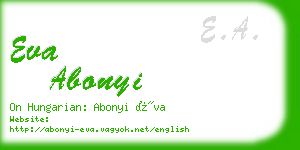 eva abonyi business card